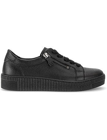 Baskets en cuir lisse