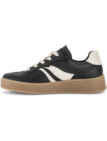 Baskets en cuir lisse