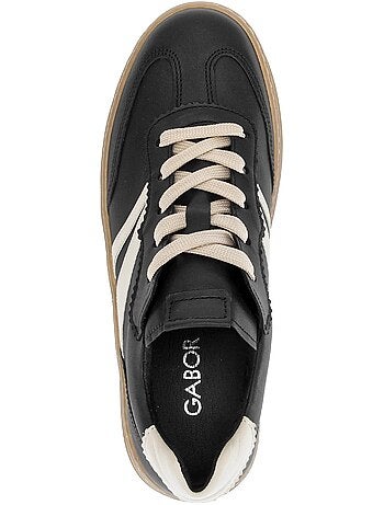 Baskets en cuir lisse
