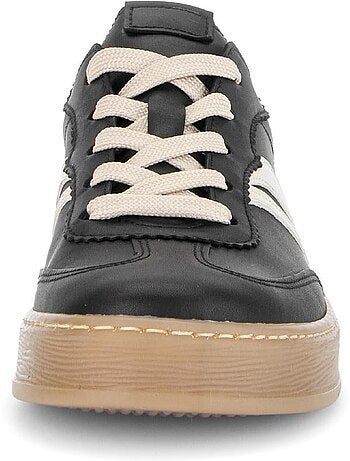 Baskets en cuir lisse
