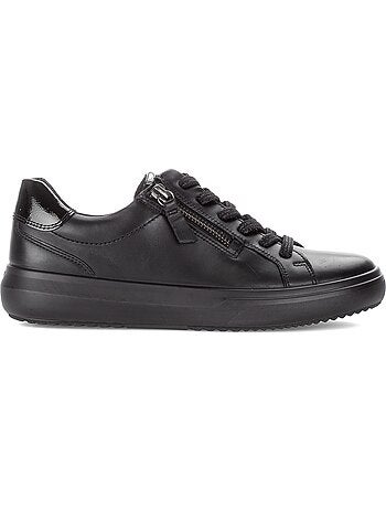 Baskets en cuir lisse