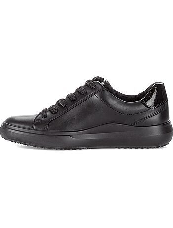 Baskets en cuir lisse