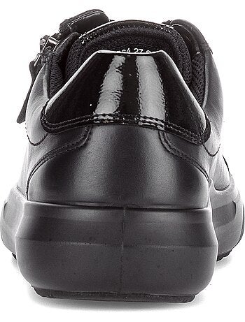 Baskets en cuir lisse