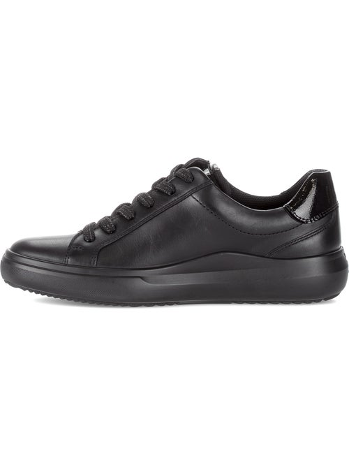 Baskets  en cuir lisse - Kiabi