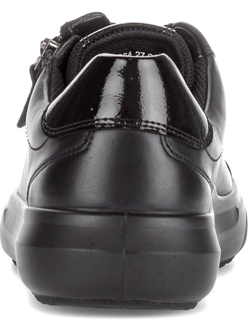 Baskets  en cuir lisse - Kiabi