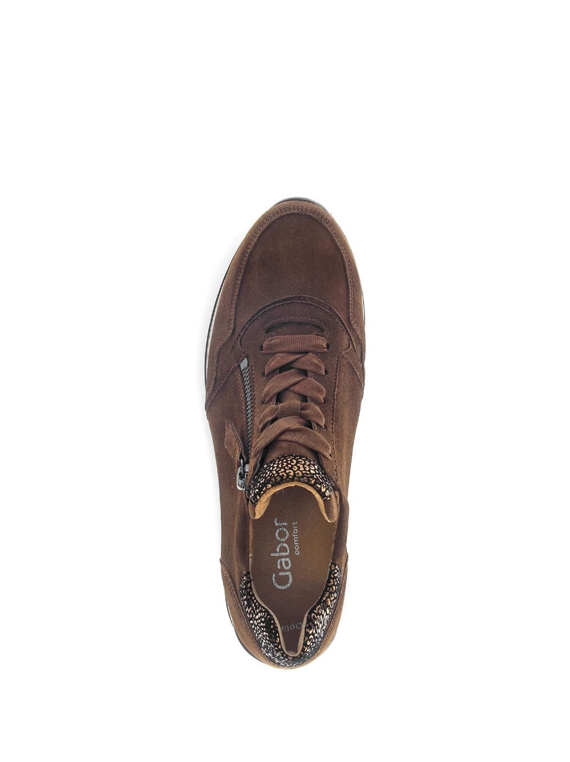 Baskets  en cuir Marron clair - Kiabi
