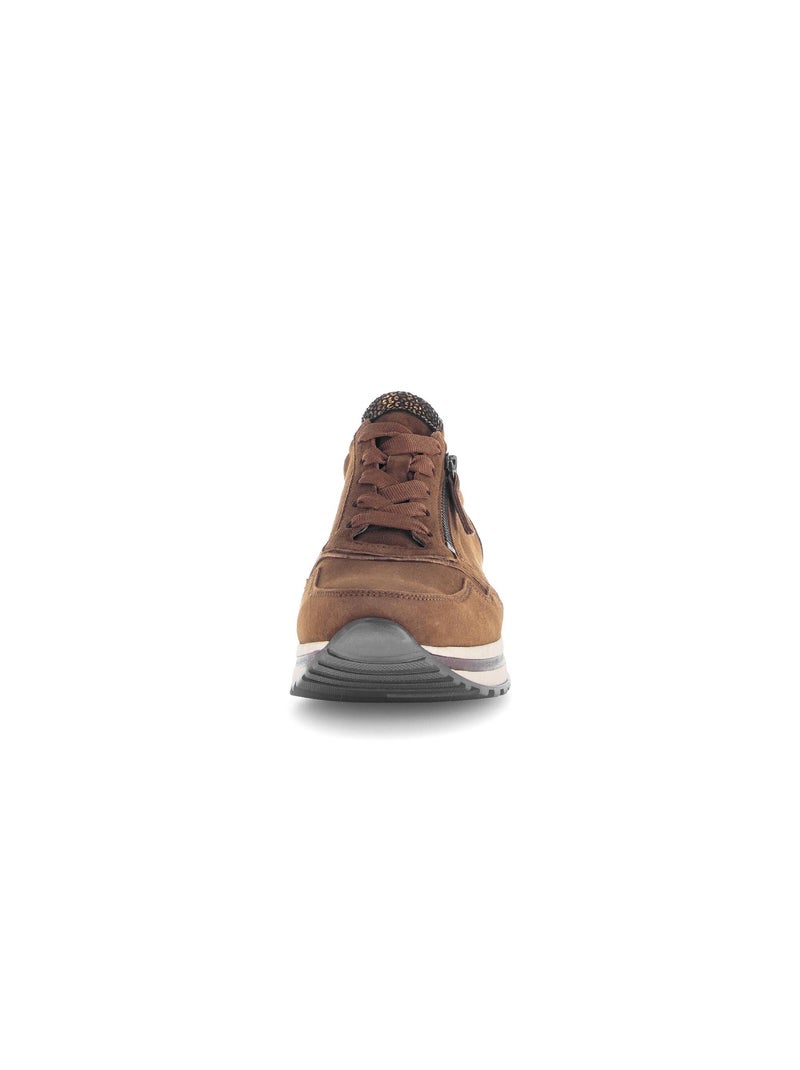Baskets  en cuir Marron clair - Kiabi