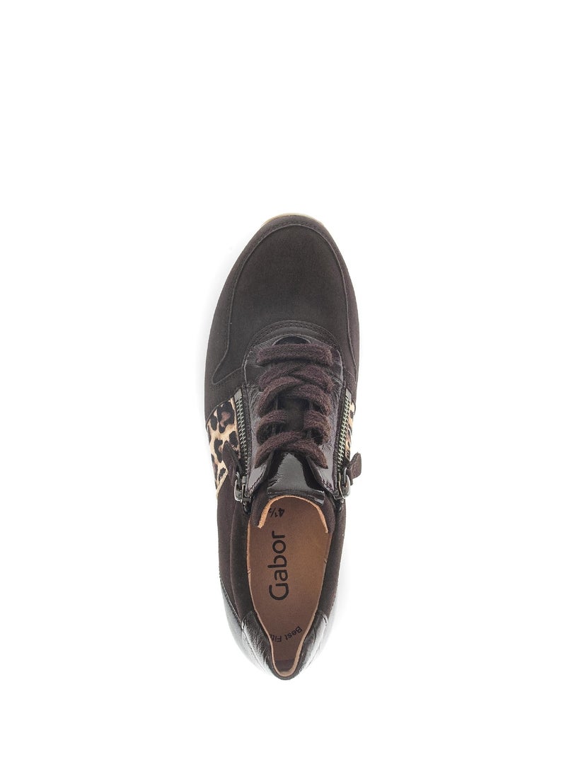 Baskets  en cuir Marron clair - Kiabi