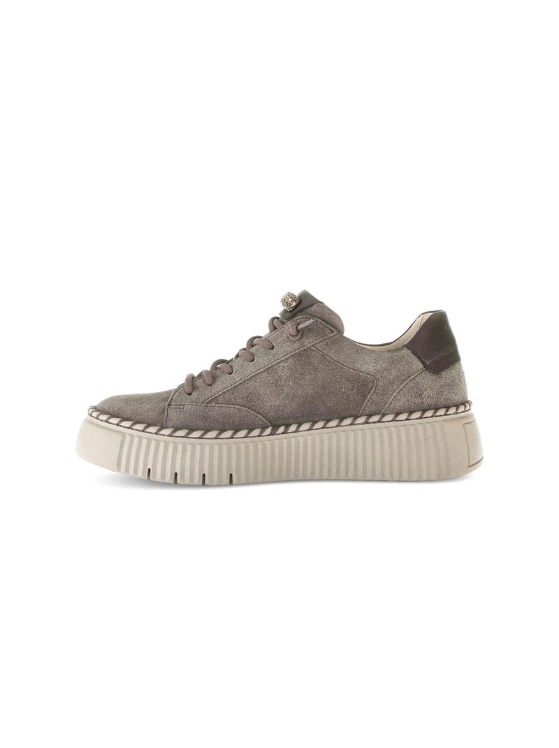 Baskets  en cuir Marron clair - Kiabi