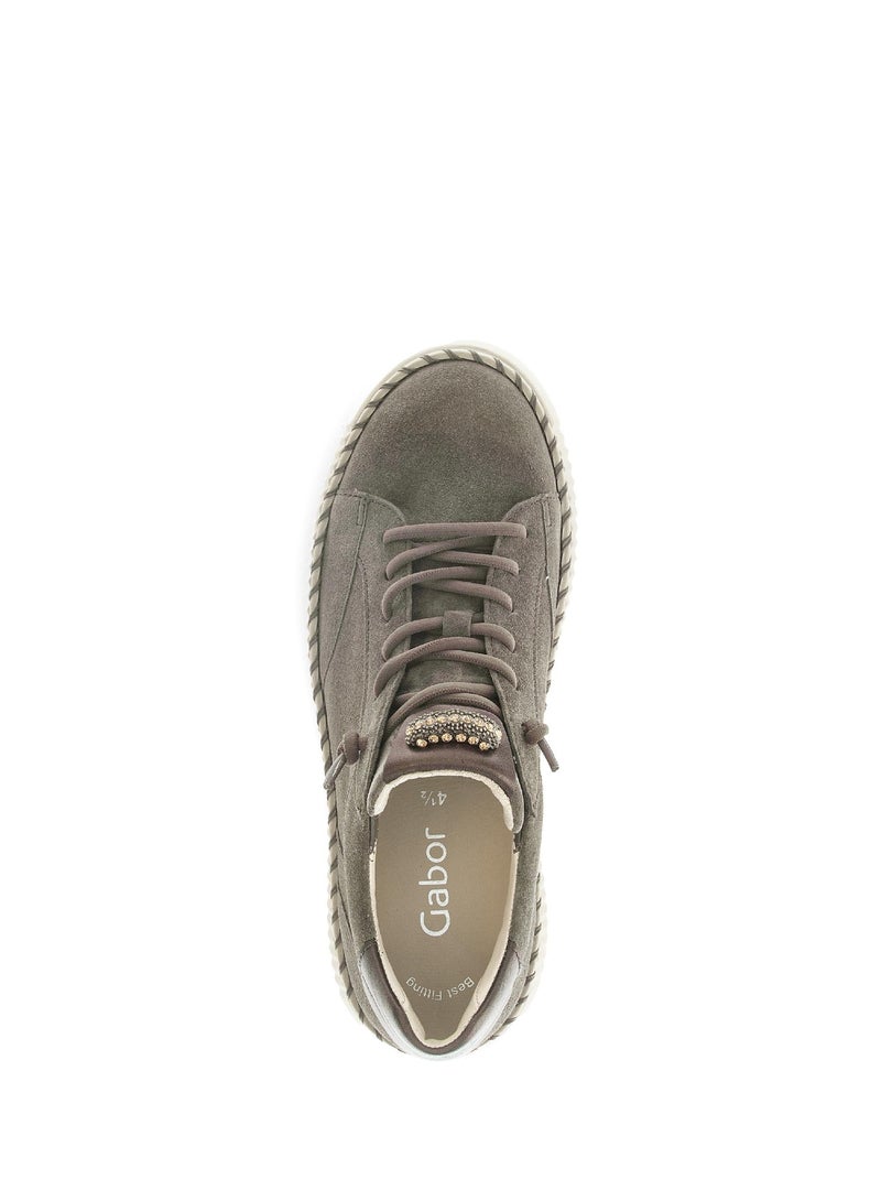 Baskets  en cuir Marron clair - Kiabi