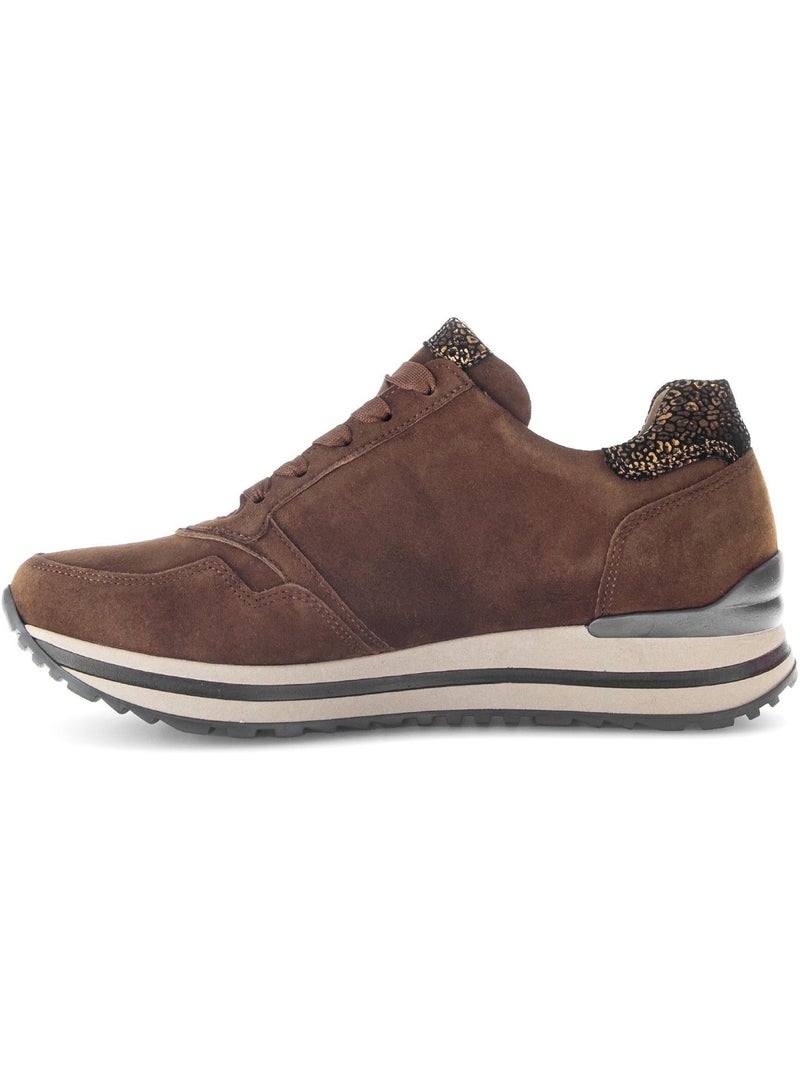 Baskets  en cuir Marron - Kiabi