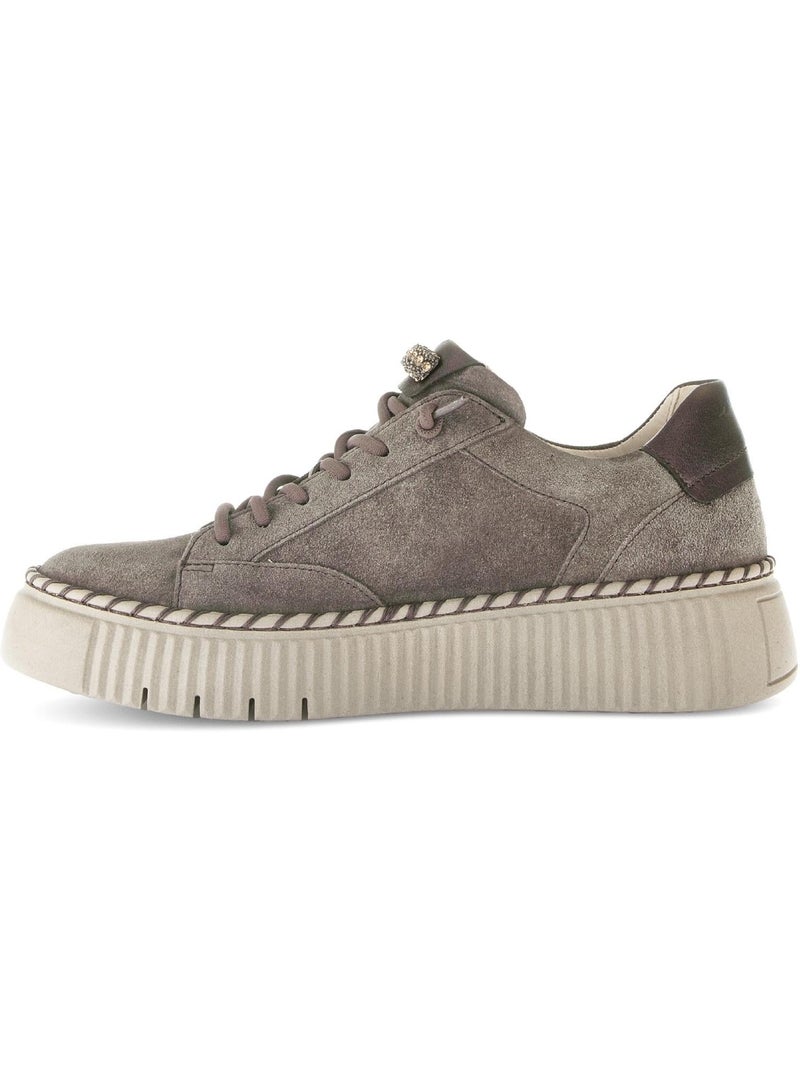Baskets  en cuir Marron - Kiabi