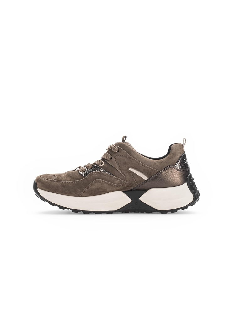 Baskets  en cuir Marron - Kiabi