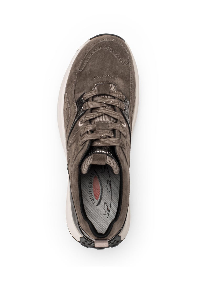 Baskets  en cuir Marron - Kiabi