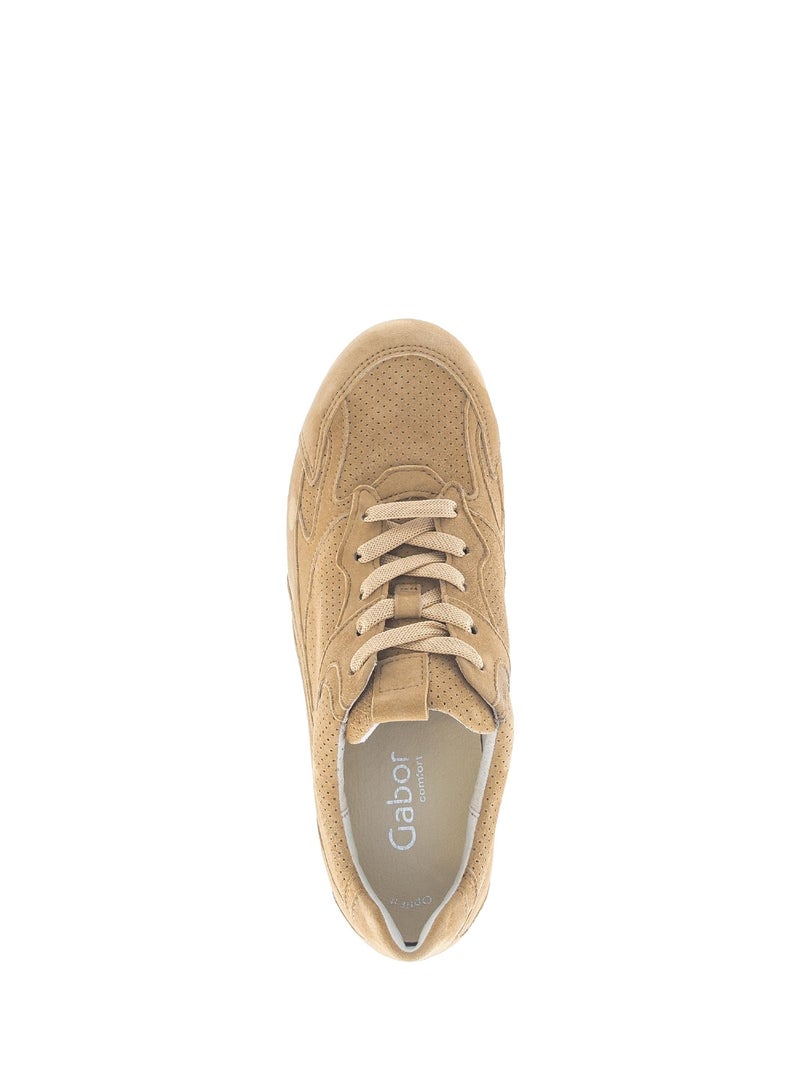 Baskets  en cuir Marron - Kiabi