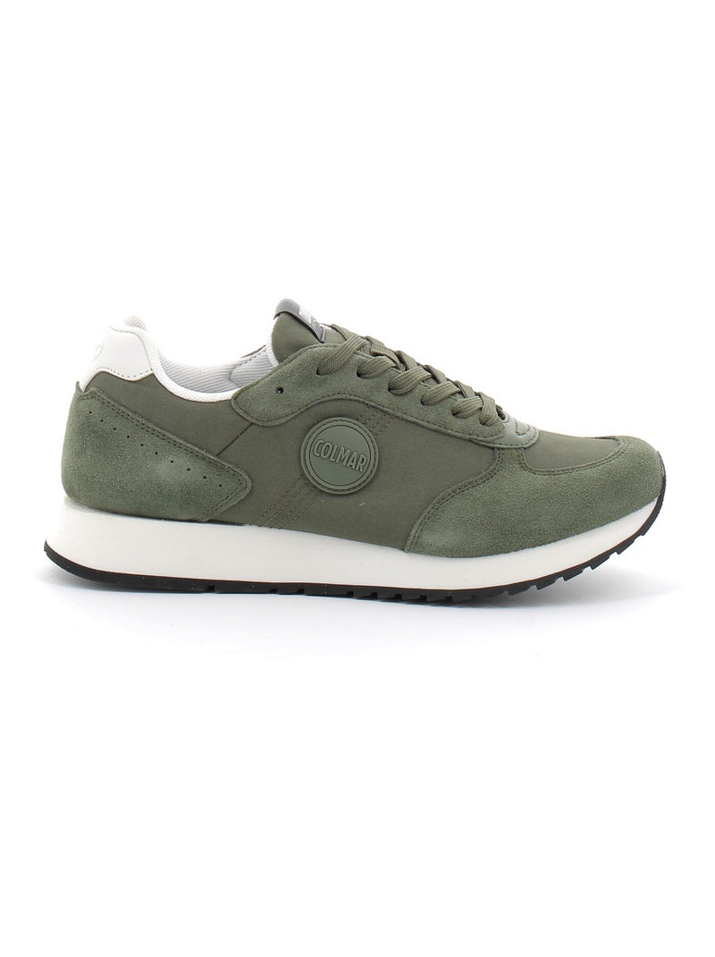 Baskets en Cuir & Mesh Colmar Kaki - Kiabi