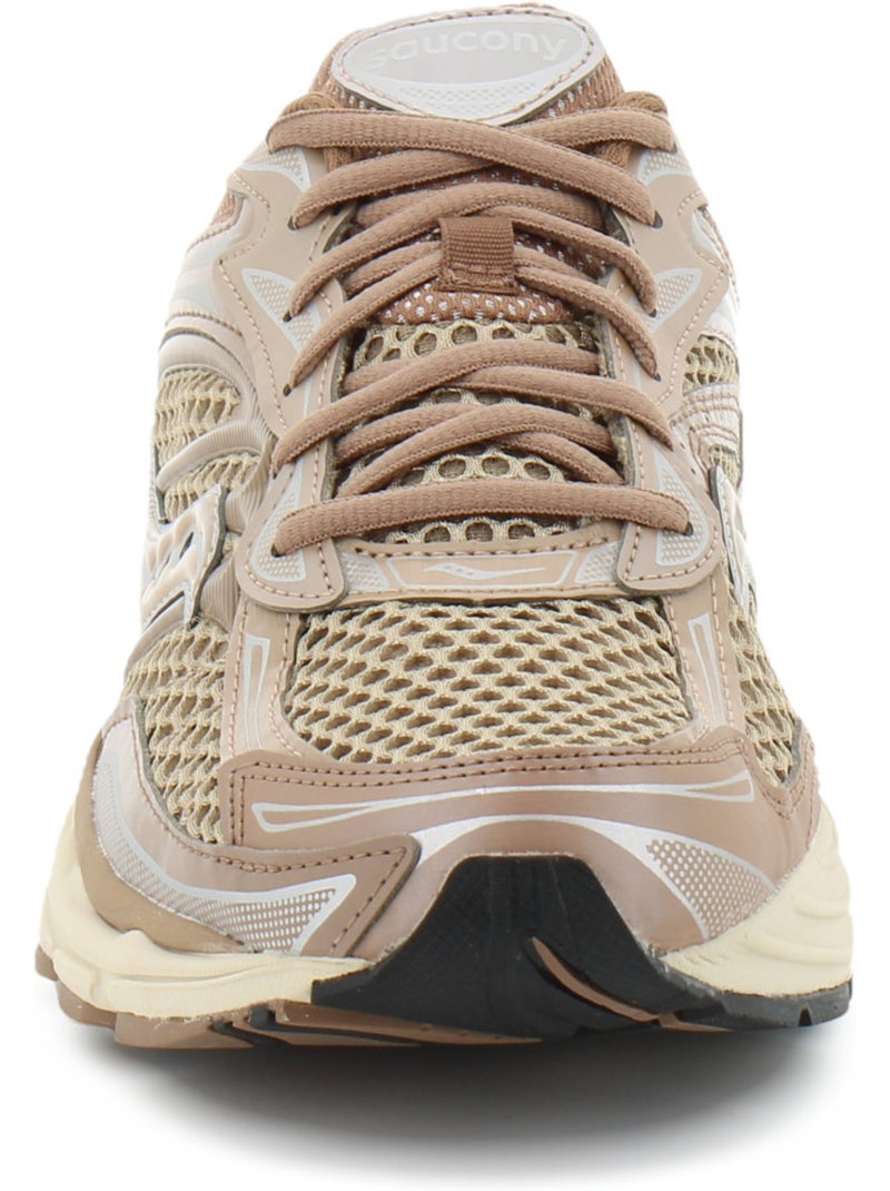 Baskets en cuir & mesh saucony Marron - Kiabi