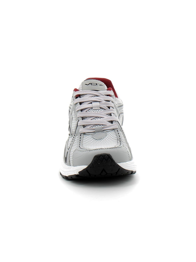 Baskets en Cuir & Mesh vo7 Gris - Kiabi
