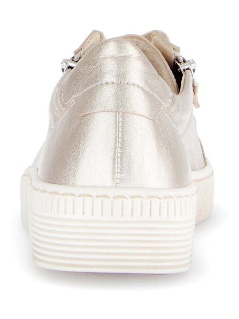 Baskets  en cuir métallisé Doré/or - Kiabi