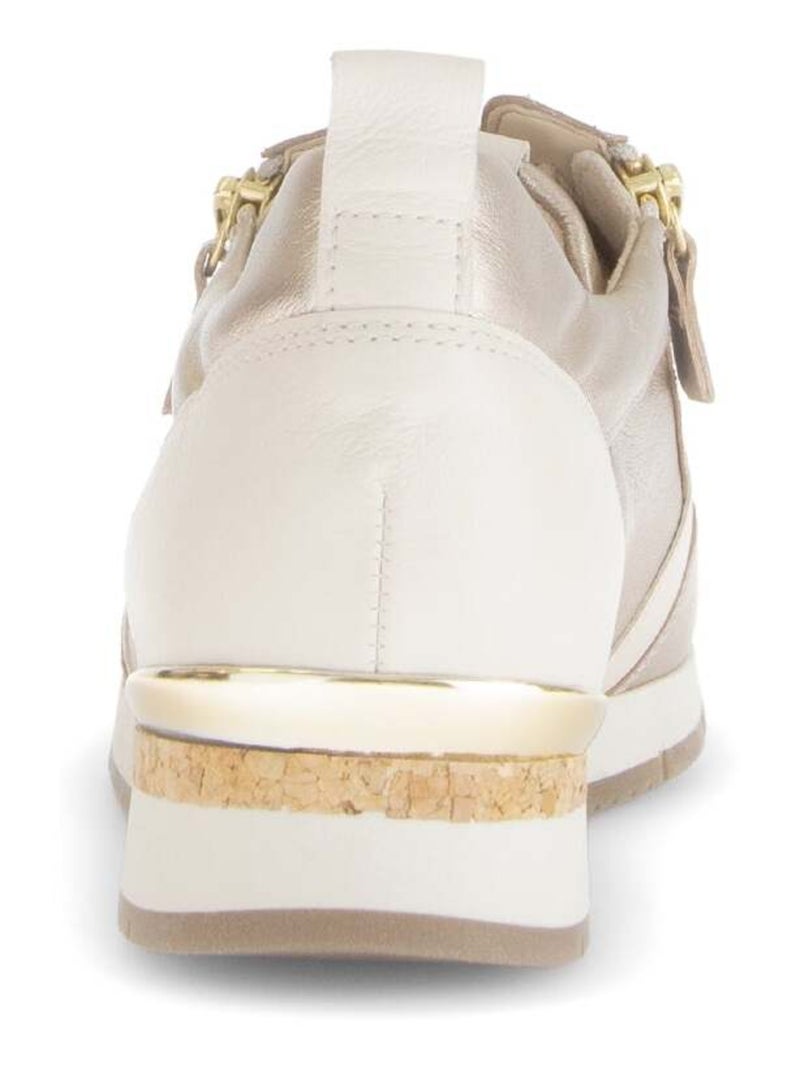 Baskets  en cuir métallisé Doré/or - Kiabi