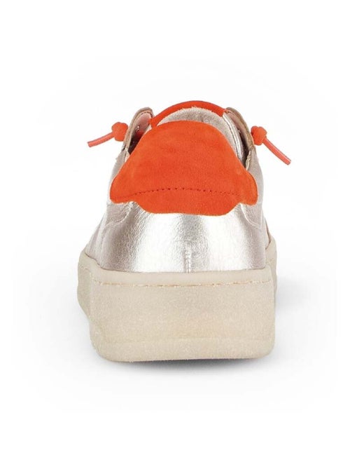 Baskets  en cuir métallisé - Kiabi