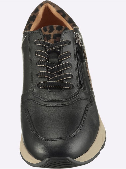 Baskets En Cuir Nappa Vachette Et Cuir Velours Avec Textile - Taille Standard - helline - Kiabi