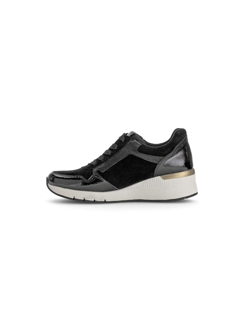 Baskets  en cuir Noir - Kiabi