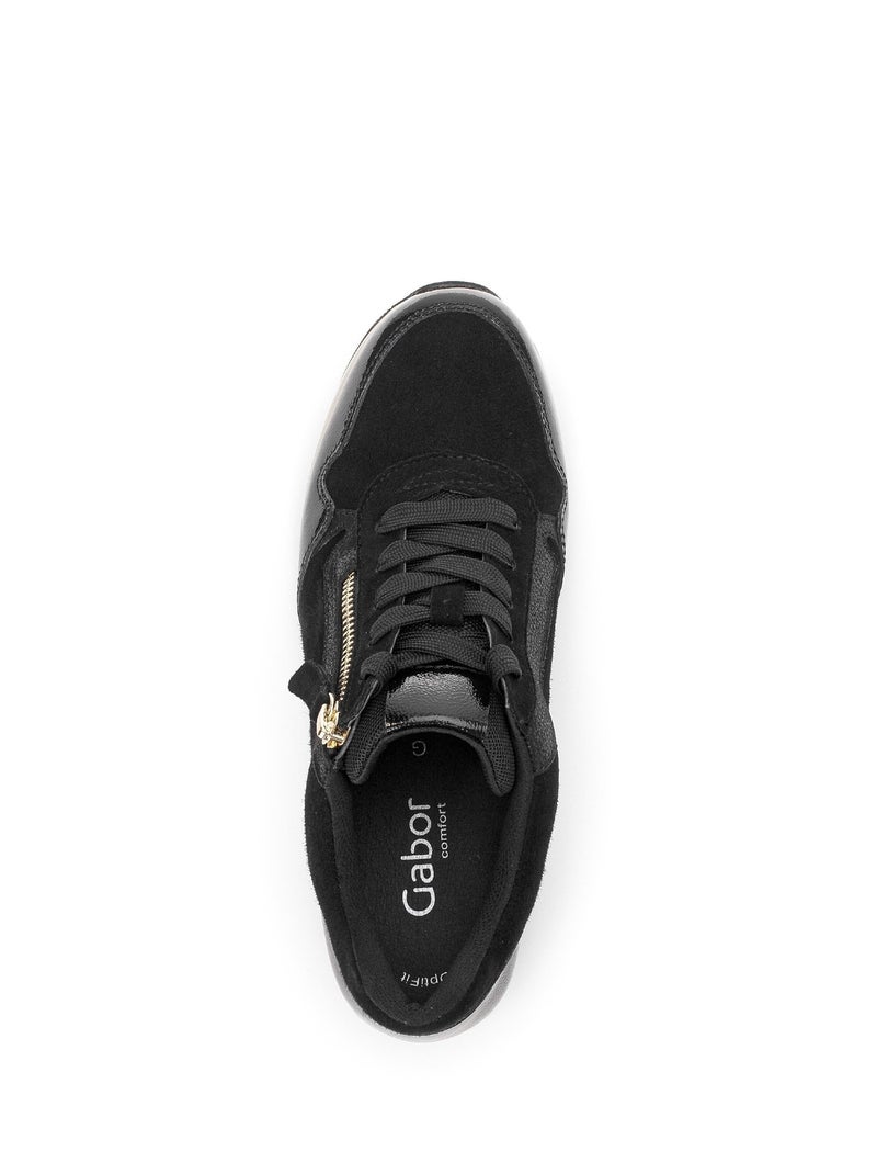 Baskets  en cuir Noir - Kiabi