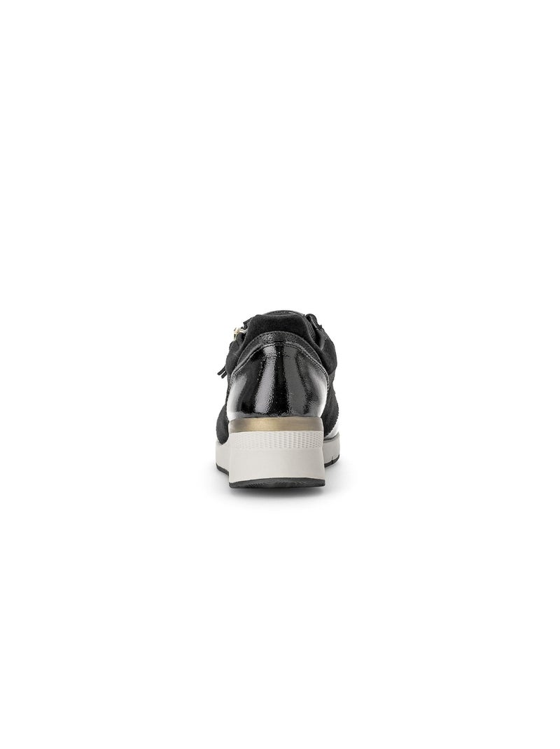 Baskets  en cuir Noir - Kiabi
