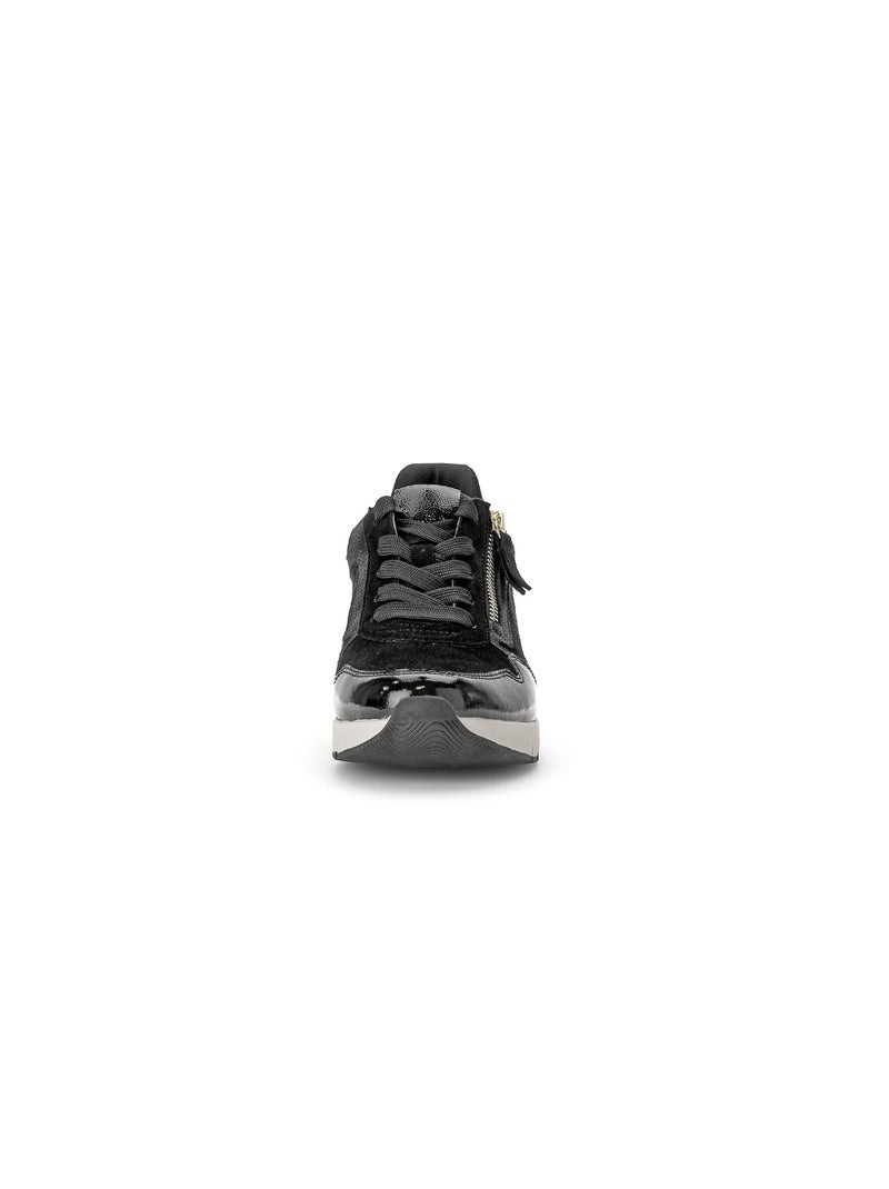 Baskets  en cuir Noir - Kiabi