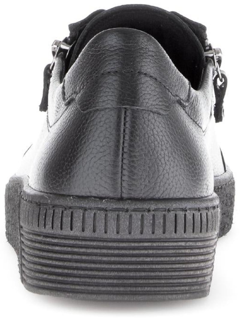 Baskets  en cuir Noir - Kiabi