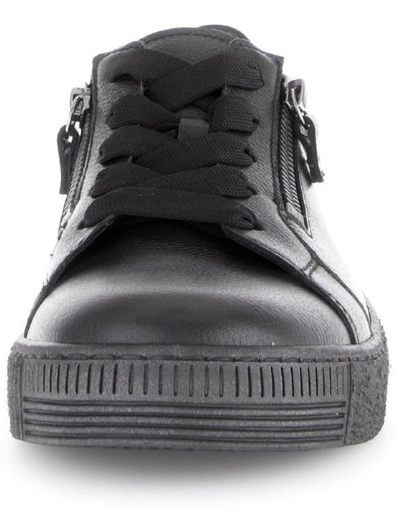 Baskets  en cuir Noir - Kiabi