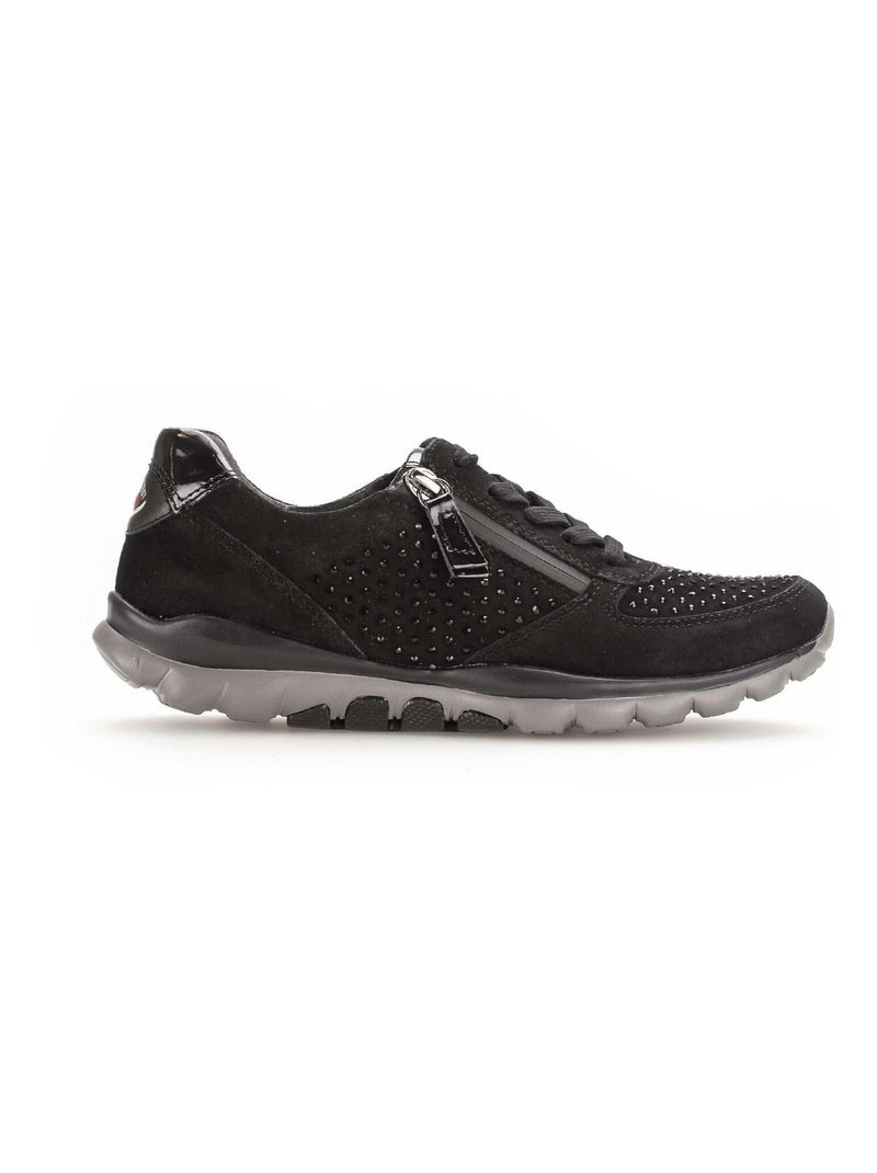 Baskets  en cuir Noir - Kiabi