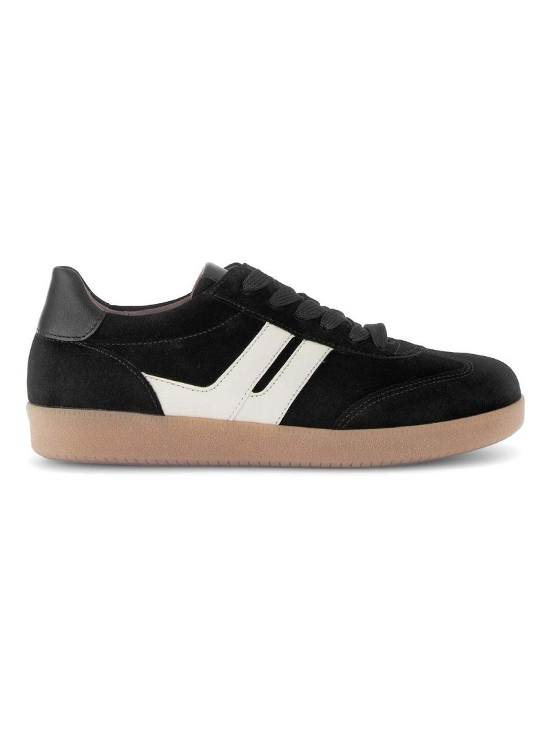 Baskets  en cuir Noir - Kiabi