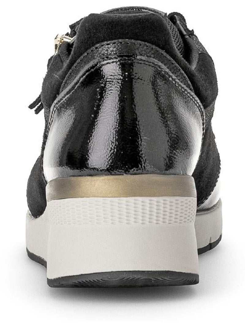 Baskets  en cuir Noir Noir - Kiabi