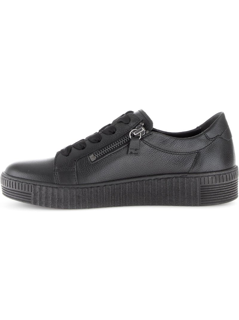 Baskets  en cuir Noir Noir - Kiabi