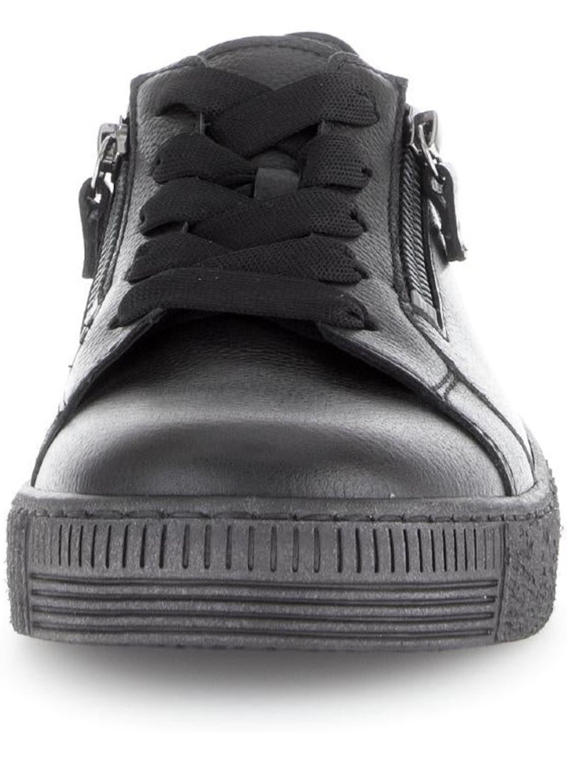 Baskets  en cuir Noir Noir - Kiabi
