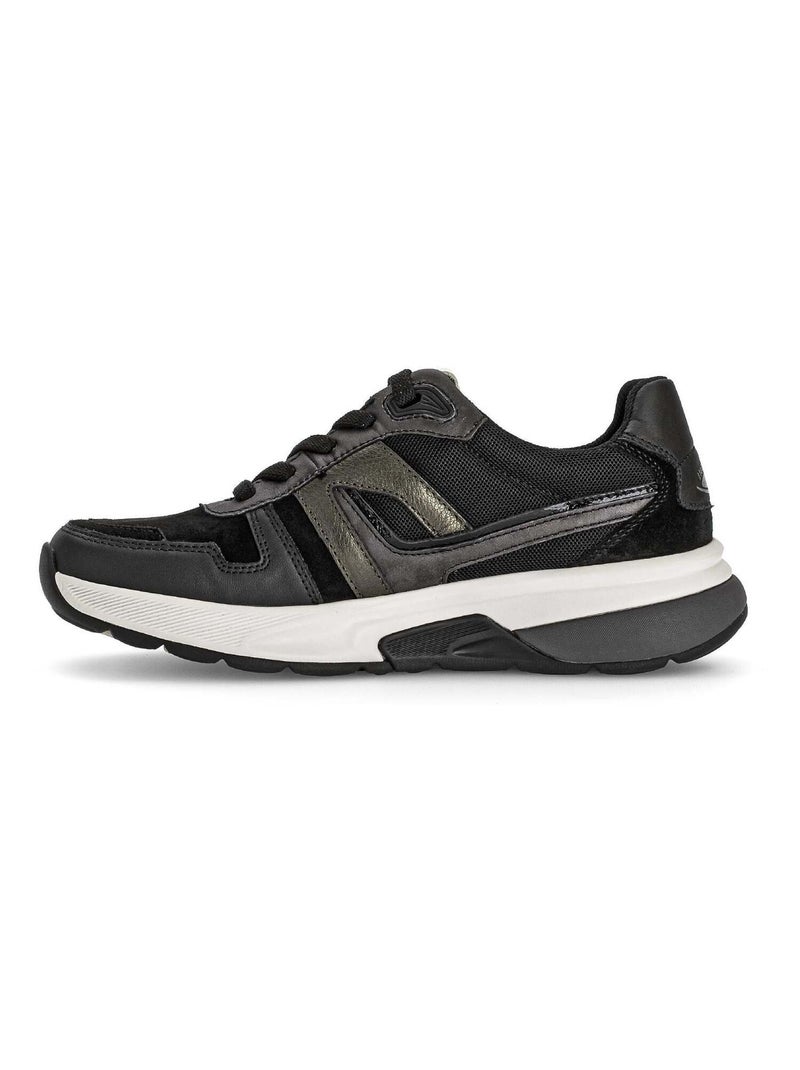 Baskets  en cuir Noir Noir - Kiabi