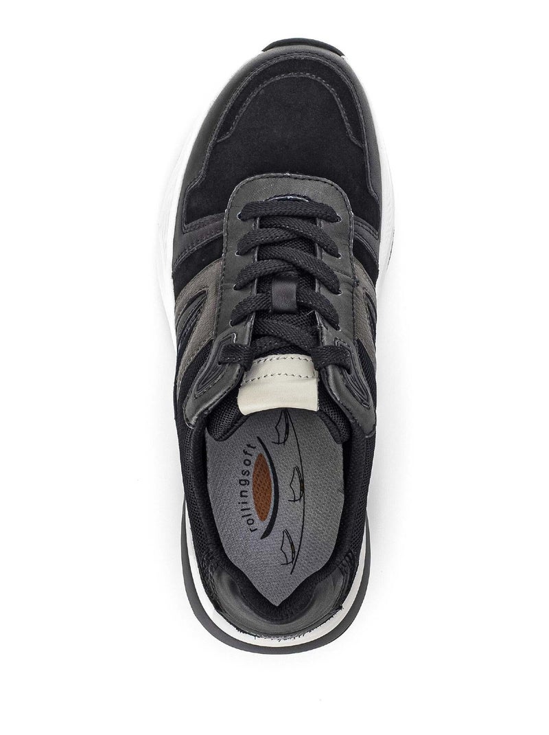 Baskets  en cuir Noir Noir - Kiabi