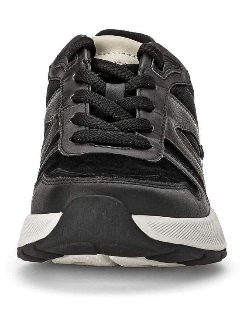 Baskets  en cuir Noir Noir - Kiabi