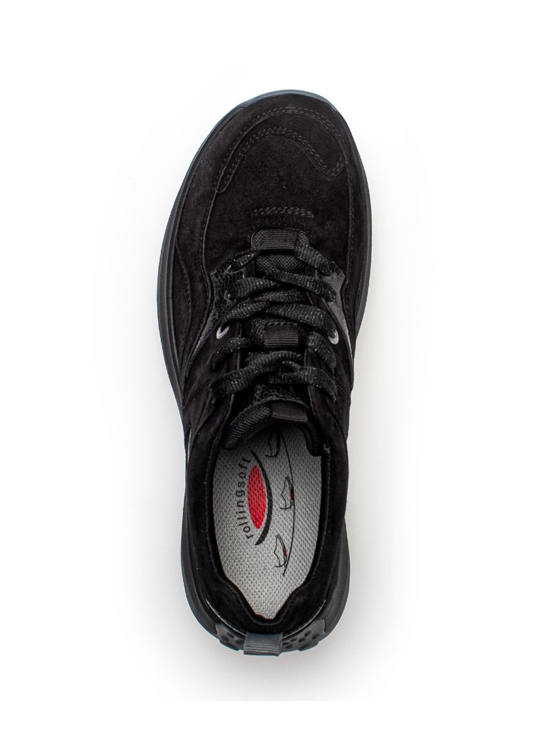 Baskets  en cuir Noir Noir - Kiabi