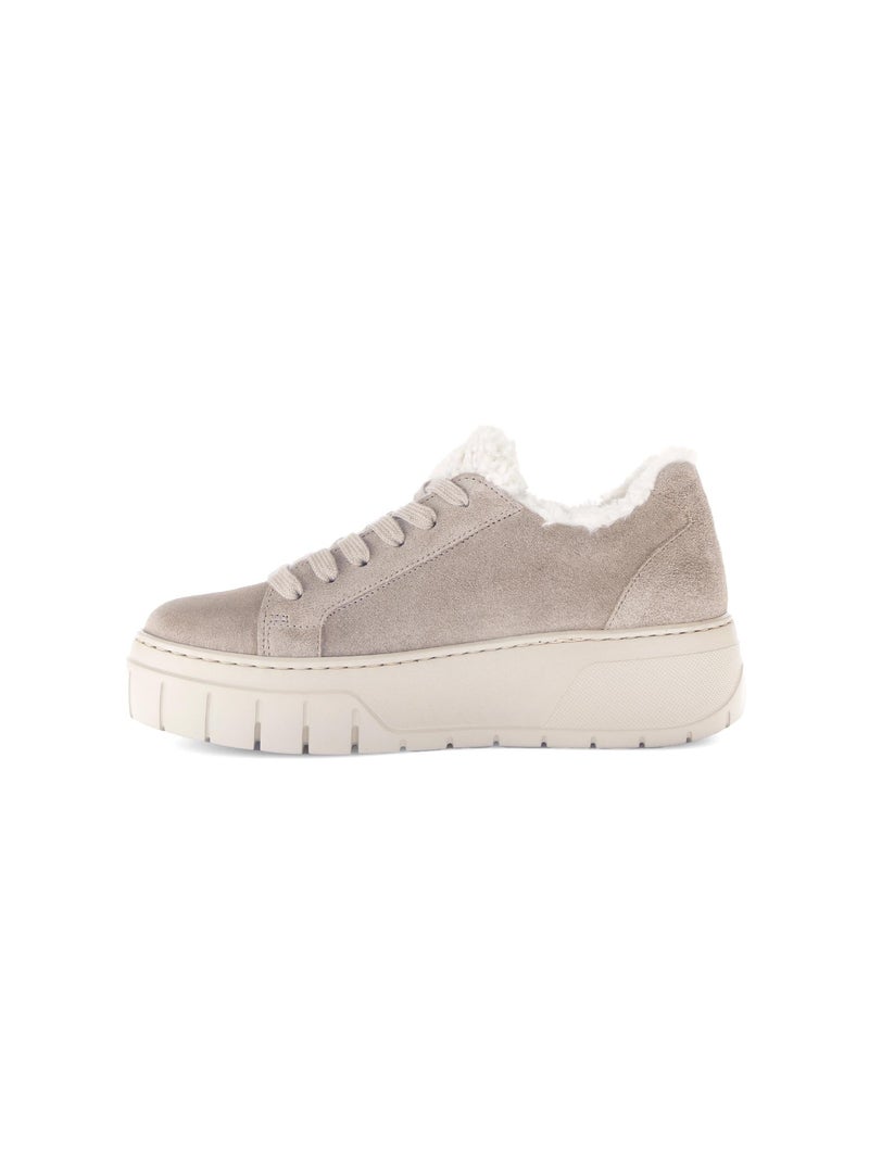 Baskets  en cuir nubuck - doublure intérieure chaude Beige - Kiabi