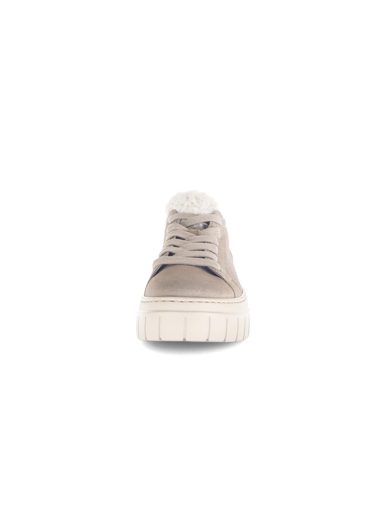 Baskets  en cuir nubuck - doublure intérieure chaude Beige - Kiabi
