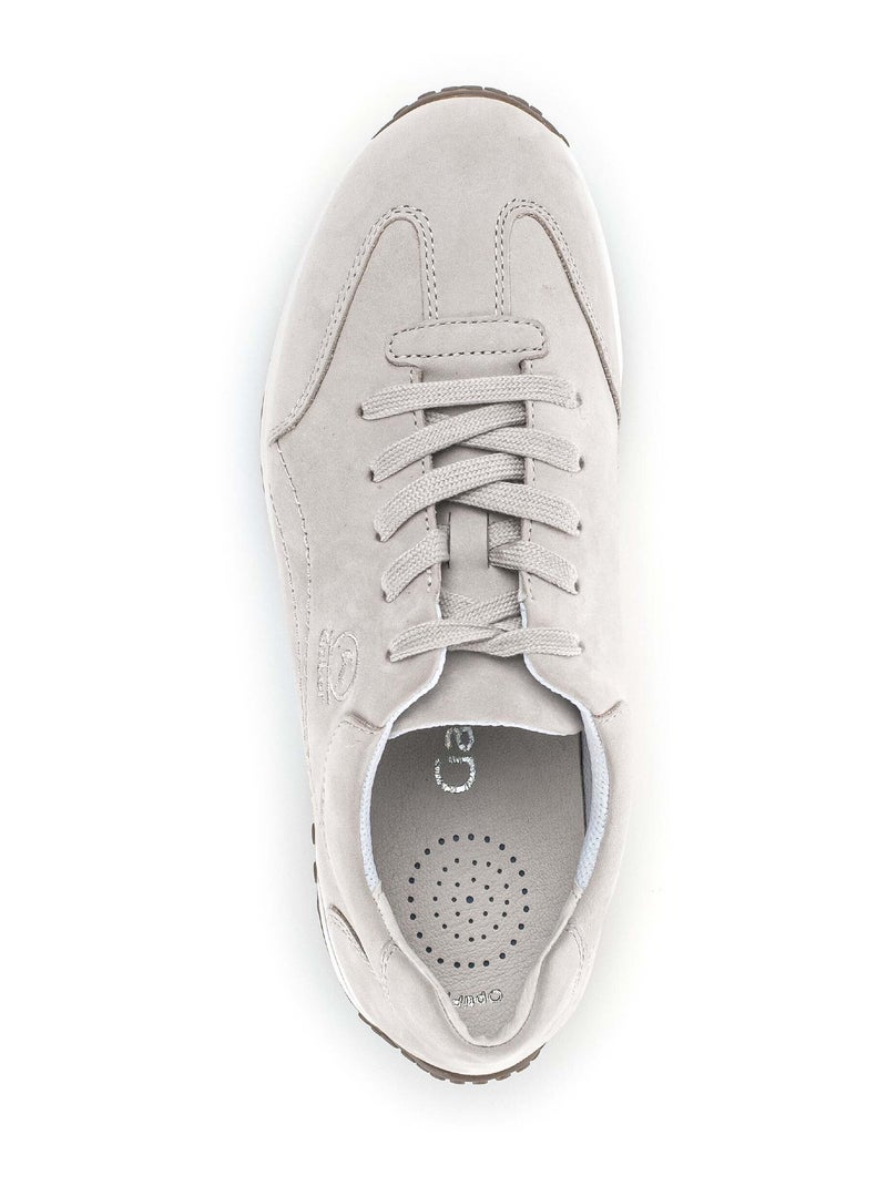 Baskets  en cuir nubuck Beige - Kiabi