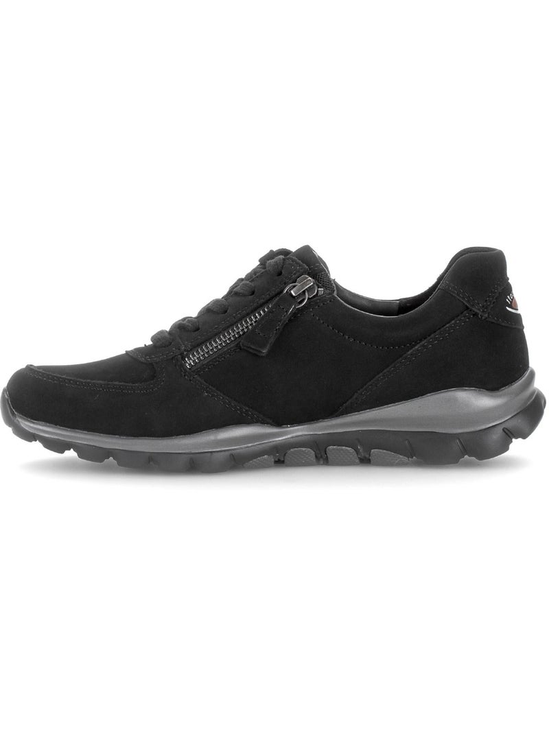 Baskets  en cuir nubuck Noir Noir - Kiabi