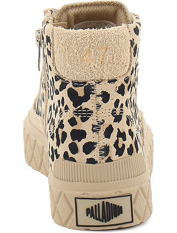 Baskets en cuir palladium
