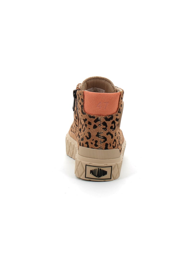 Baskets en Cuir Palladium Marron - Kiabi