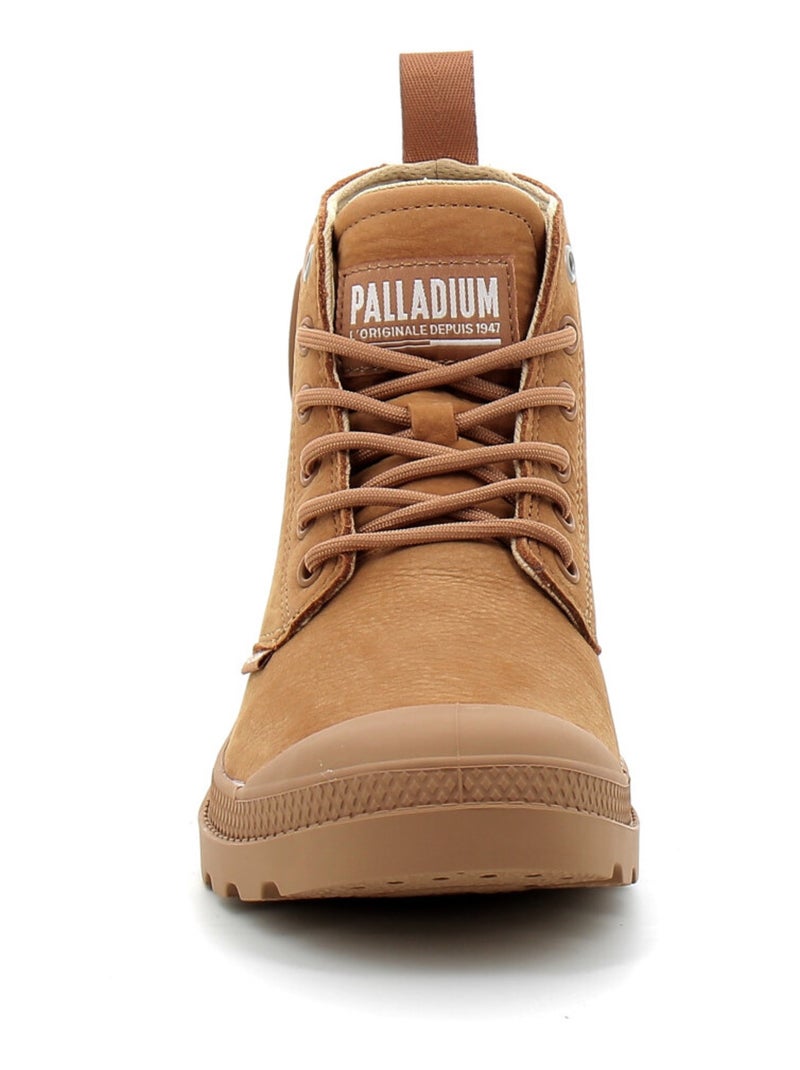 Baskets en Cuir Palladium Marron - Kiabi