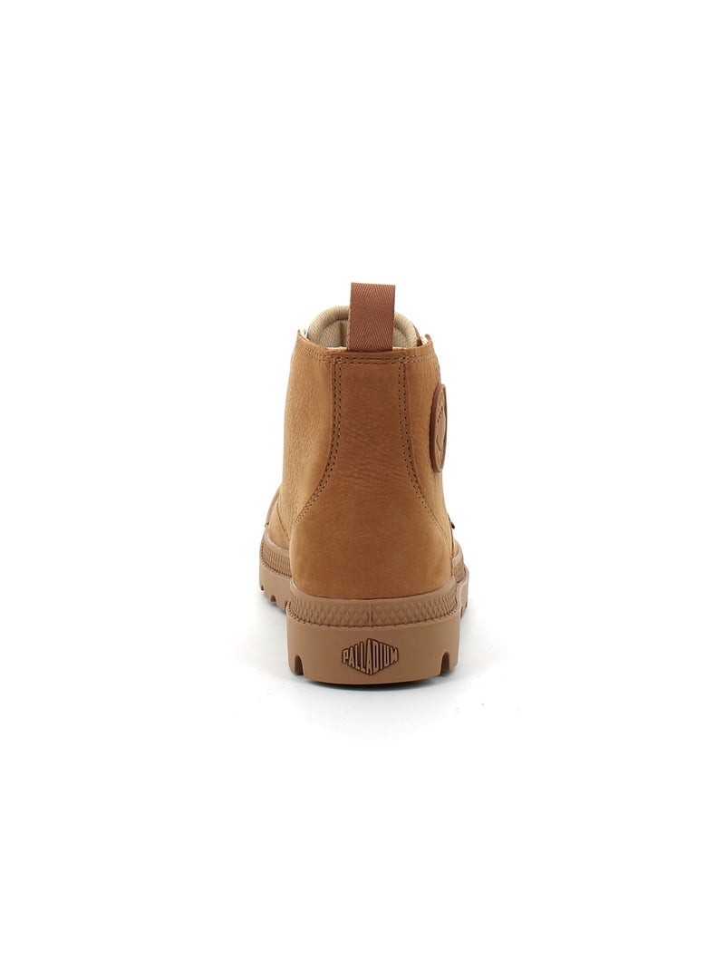 Baskets en Cuir Palladium Marron - Kiabi