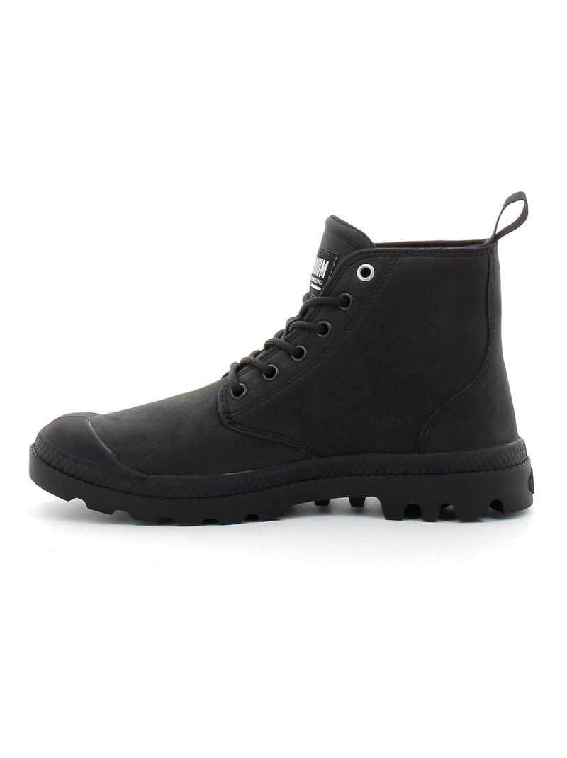 Baskets en Cuir Palladium Noir - Kiabi
